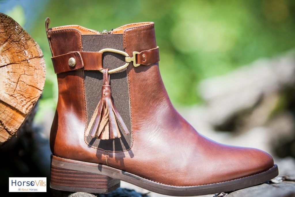brown low heel boot