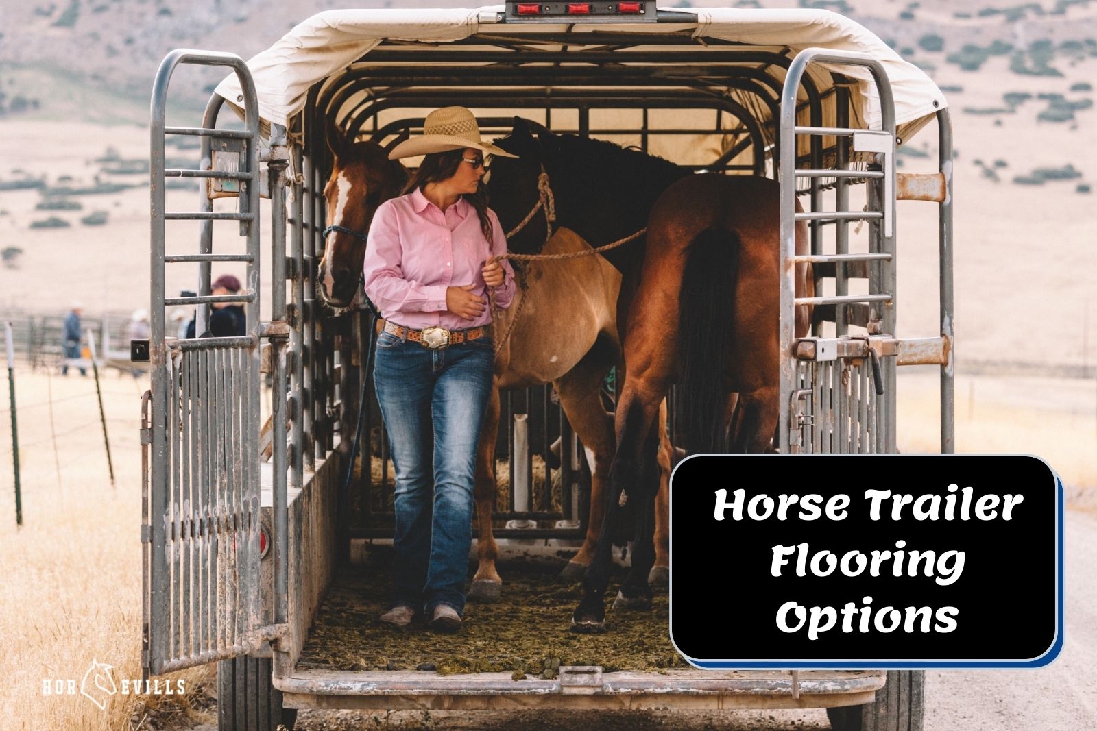 lady with her horses on the Horse Trailer Flooring