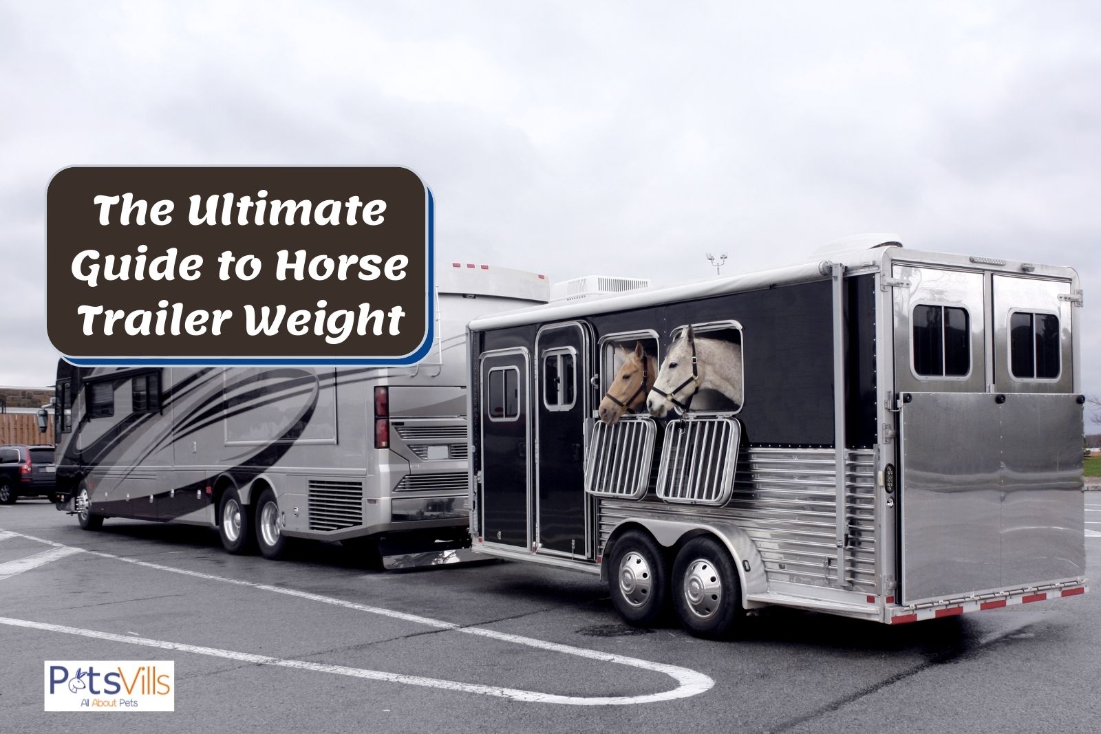 horse trailer beside "Horse Trailer Weight" poster