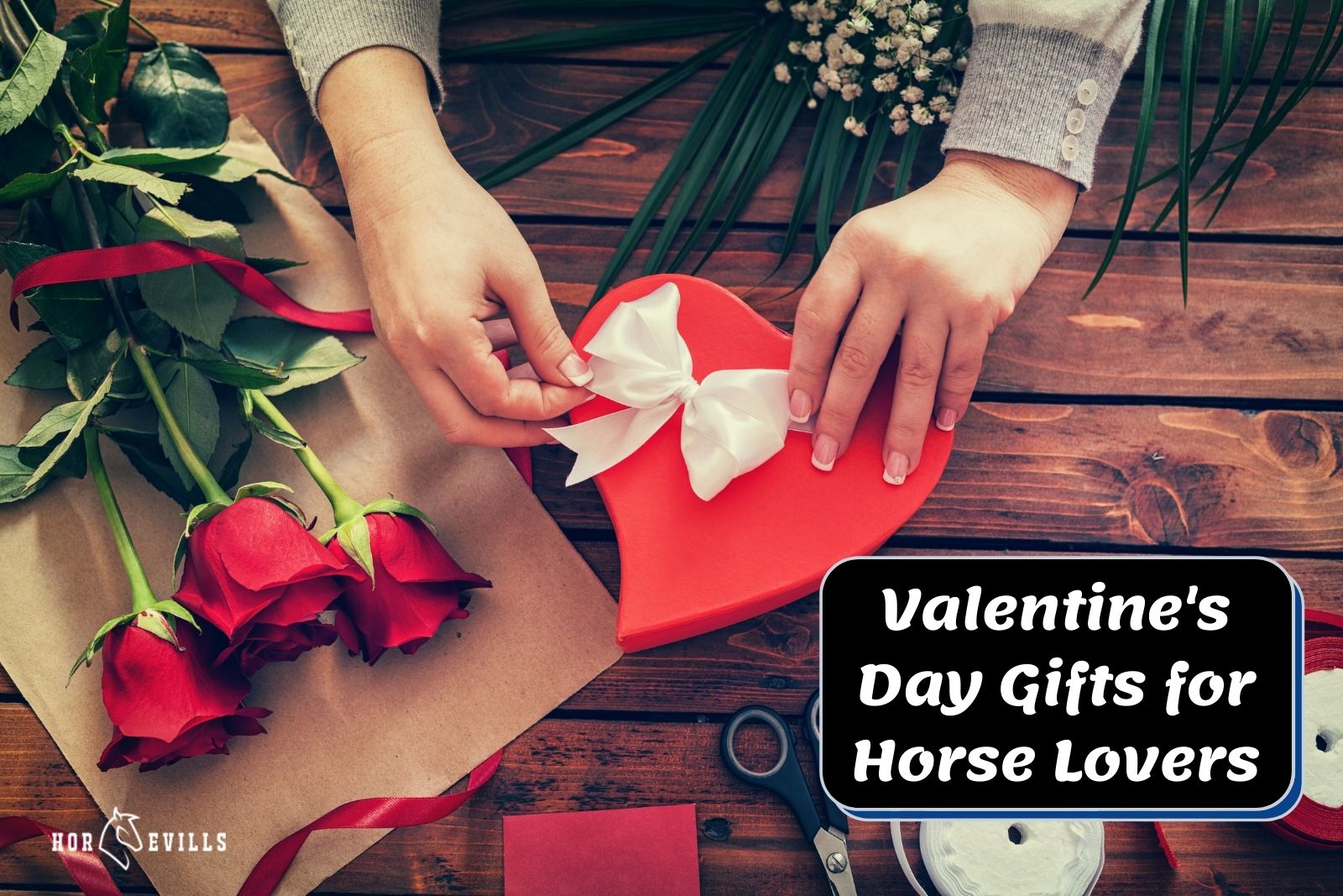 lady wrapping some Valentine's Day Gifts For Horse Lovers