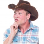 a cowboy thinking