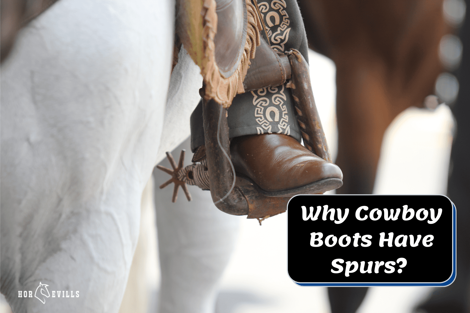horse rider wearing cowboy boots with spurs but Why Cowboy Boots Have Spurs?