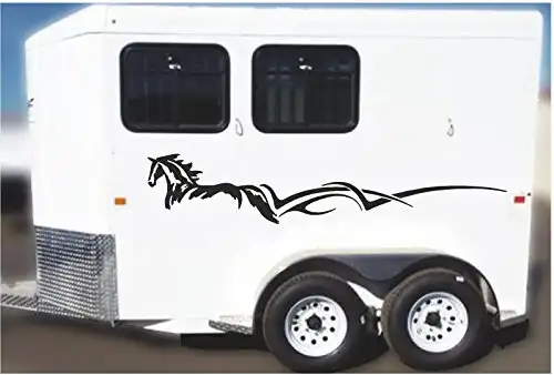 Thoroughbred Equestrian Horse Trailer Decal Sticker Graphic Mural Tack Supplies AA01