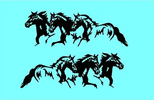 Thoroughbred Equestrian Horse Trailer Decal Sticker Graphic Mural Tack Supplies SetA13