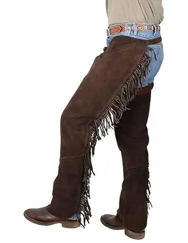 JT-Store Brown Fringed Chaps