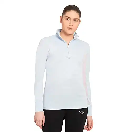 TuffRider Women’s Ventilated Technical Long Sleeve Sport Shirt with Mesh